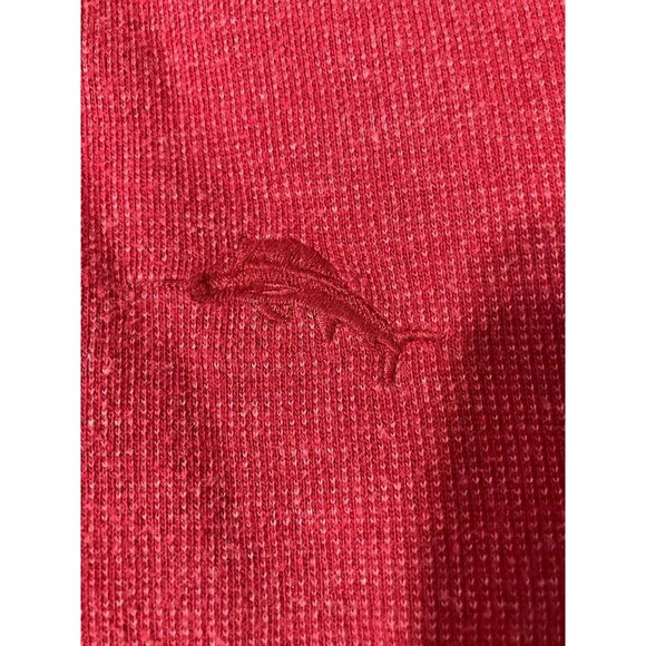 Tommy Bahama Sweater Men's XXL/TTG Long Sleeve 1/4 Zip Warm Pullover Dark Red - Picture 8 of 11